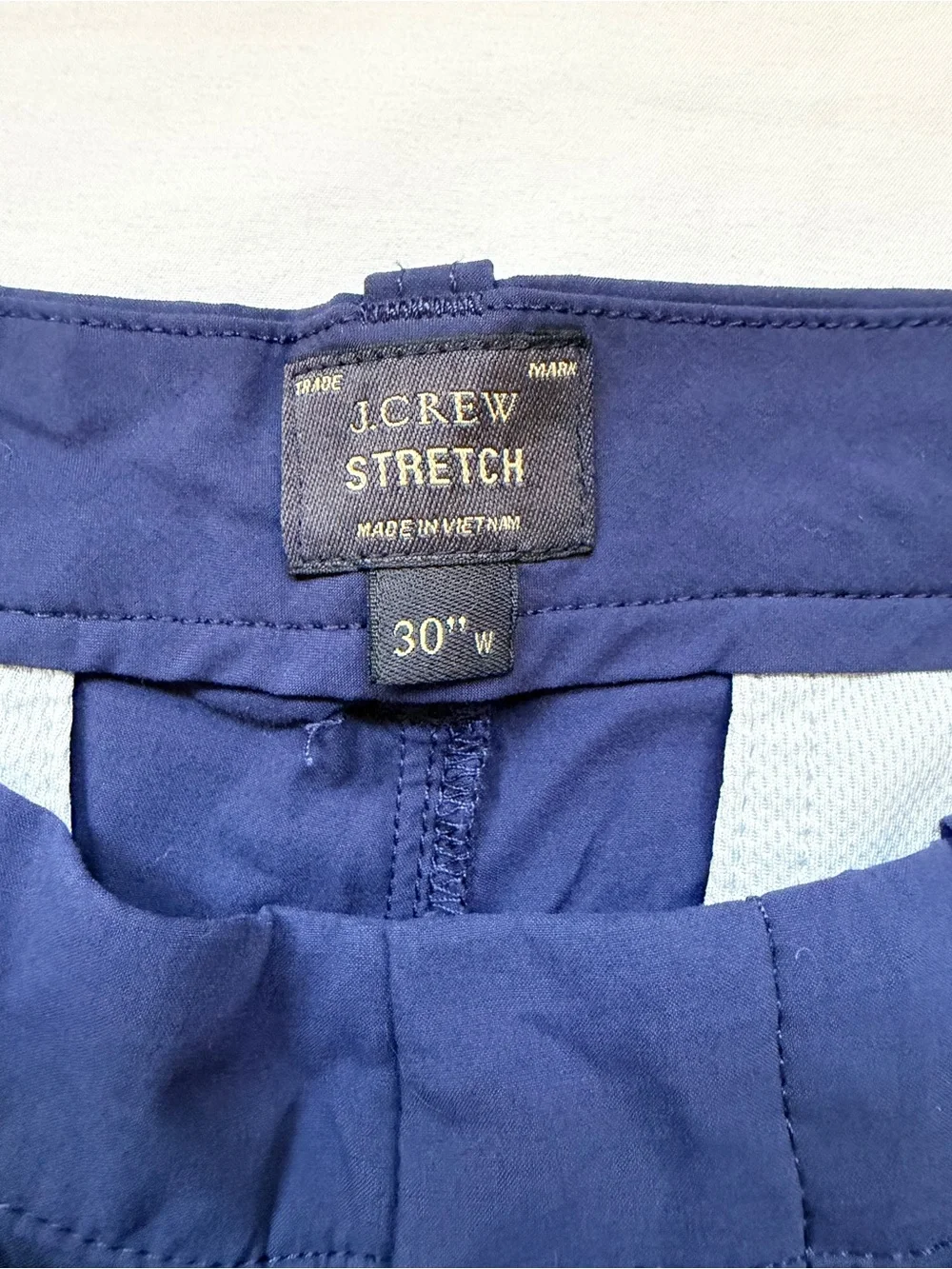 J. Crew Navy Flat-Front Stretch Men's Shorts